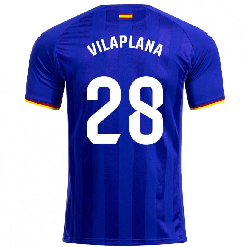 Danxen Bambino Maglia Marc Vilaplana #28 Blu Rosso Giallo Kit Gara Home 2025/26 Maglietta