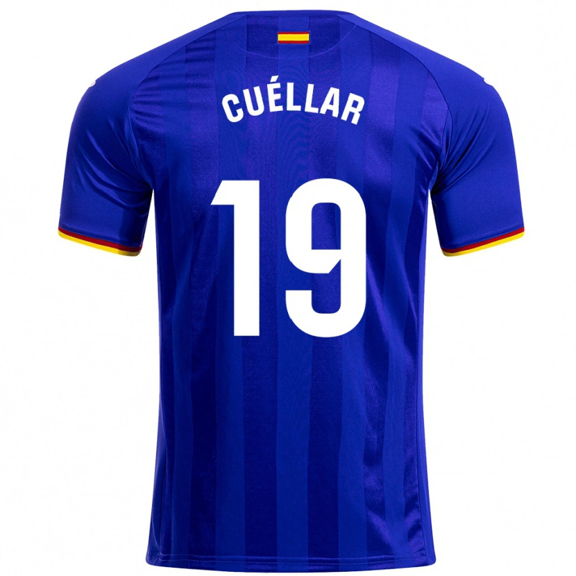 Danxen Bambino Maglia Martín Cuéllar #19 Blu Rosso Giallo Kit Gara Home 2025/26 Maglietta