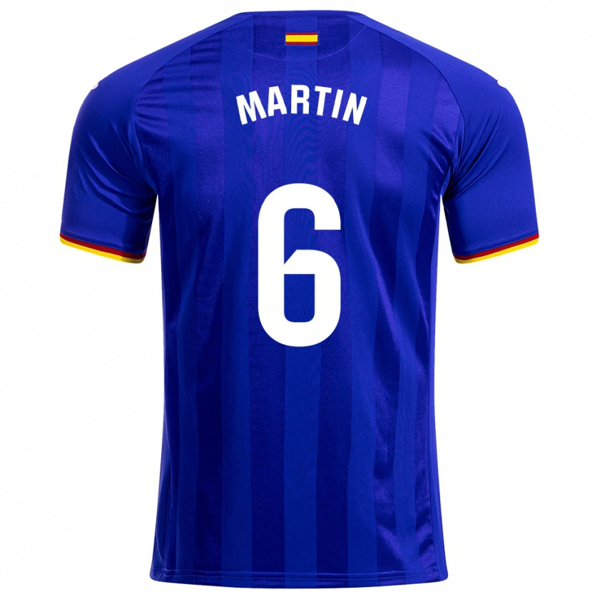 Danxen Bambino Maglia Mario Martín #6 Blu Rosso Giallo Kit Gara Home 2025/26 Maglietta