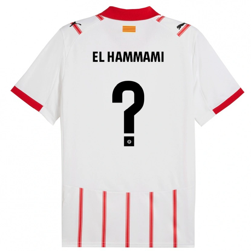 Danxen Bambino Maglia Ayoub El Hammami #0 Bianco Rosso Kit Gara Home 2025/26 Maglietta