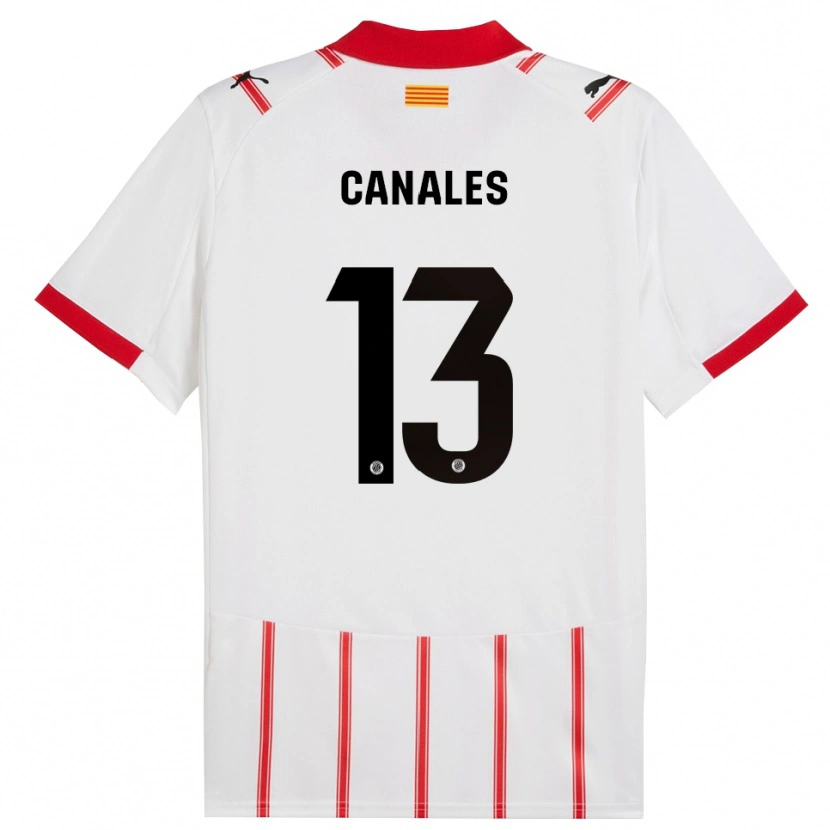 Danxen Bambino Maglia Juanvi Canales #13 Bianco Rosso Kit Gara Home 2025/26 Maglietta