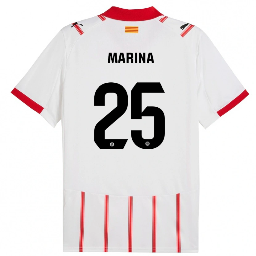 Danxen Bambino Maglia Sergi Marina #25 Bianco Rosso Kit Gara Home 2025/26 Maglietta