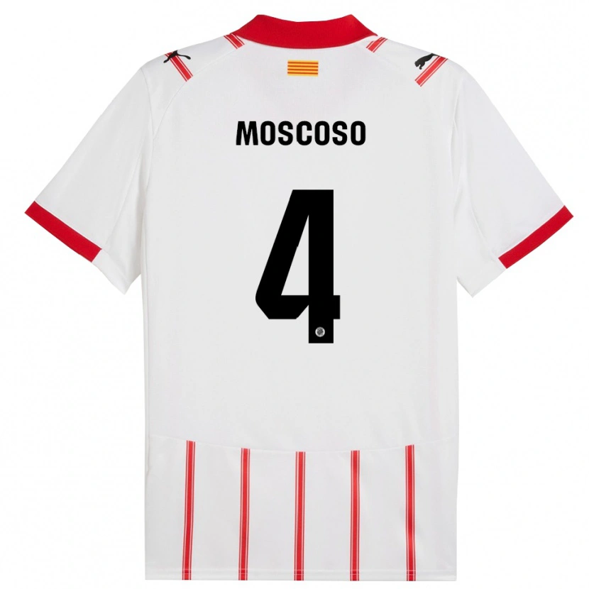 Danxen Bambino Maglia Miriam Moscoso #4 Bianco Rosso Kit Gara Home 2025/26 Maglietta