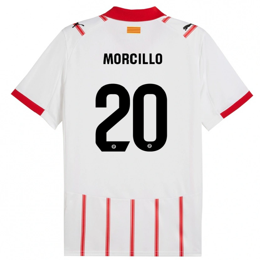 Danxen Bambino Maglia Luis Morcillo #20 Bianco Rosso Kit Gara Home 2025/26 Maglietta