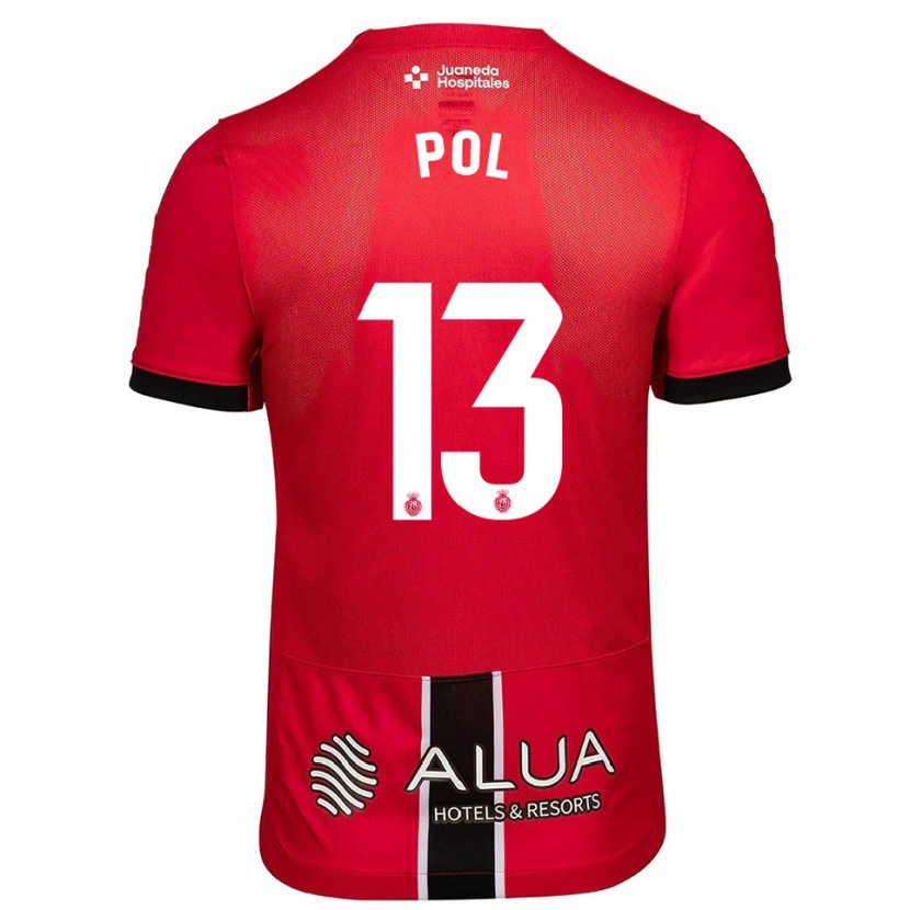 Danxen Bambino Maglia Joan Pol #13 Rosso Nero Kit Gara Home 2025/26 Maglietta