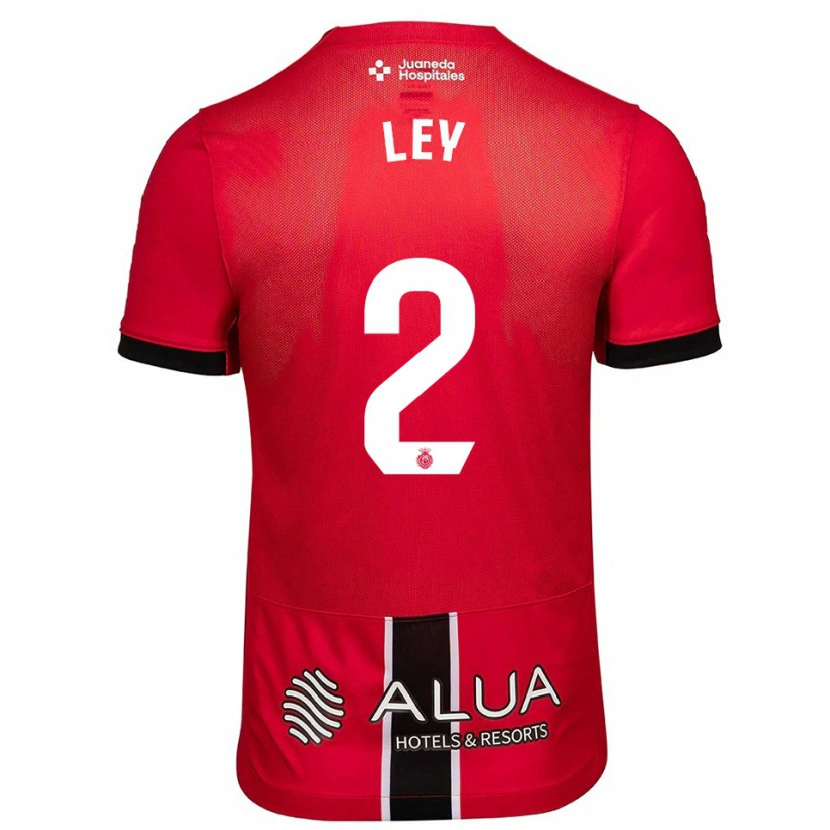 Danxen Bambino Maglia Yuzún Ley #2 Rosso Nero Kit Gara Home 2025/26 Maglietta