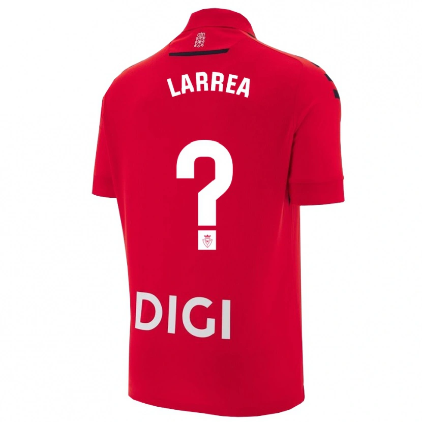 Danxen Bambino Maglia Unai Larrea #0 Rosso Nero Kit Gara Home 2025/26 Maglietta