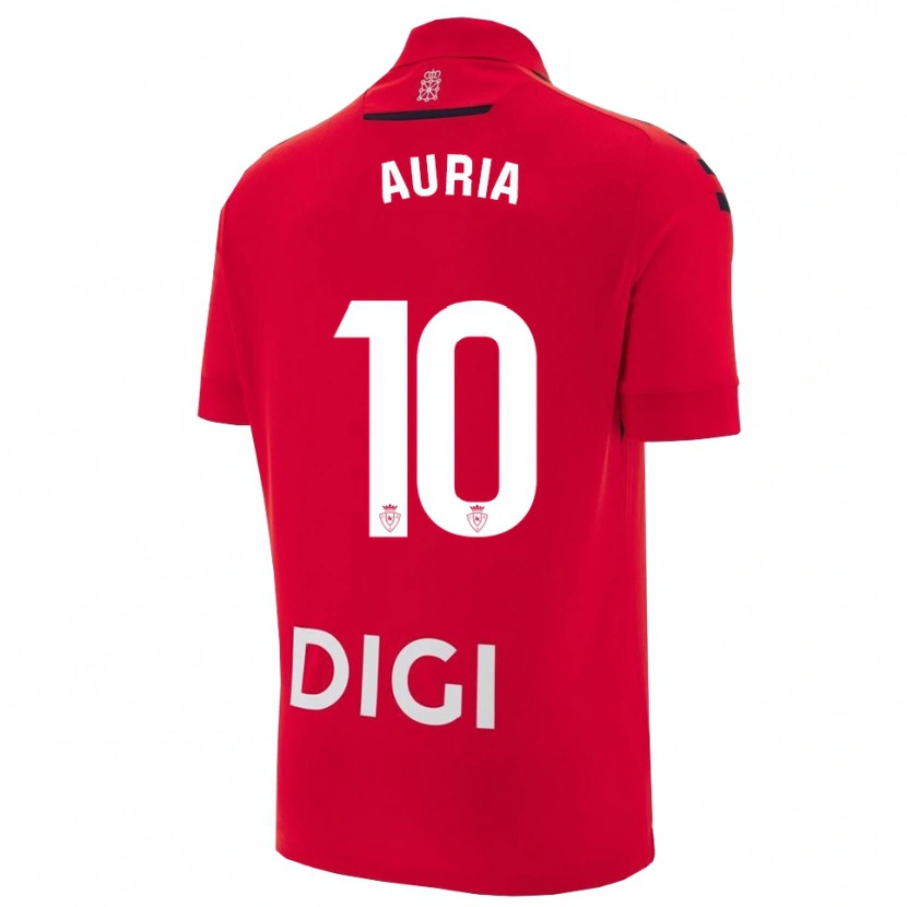 Danxen Bambino Maglia Miguel Auría #10 Rosso Nero Kit Gara Home 2025/26 Maglietta