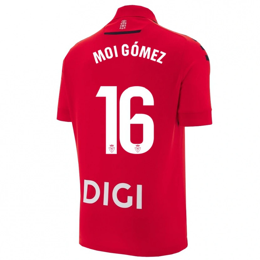 Danxen Bambino Maglia Moi Gómez #16 Rosso Nero Kit Gara Home 2025/26 Maglietta