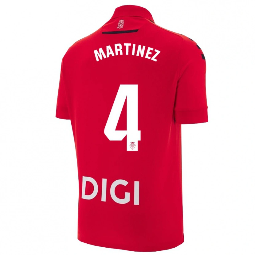 Danxen Bambino Maglia Vera Martínez Viota #4 Rosso Nero Kit Gara Home 2025/26 Maglietta