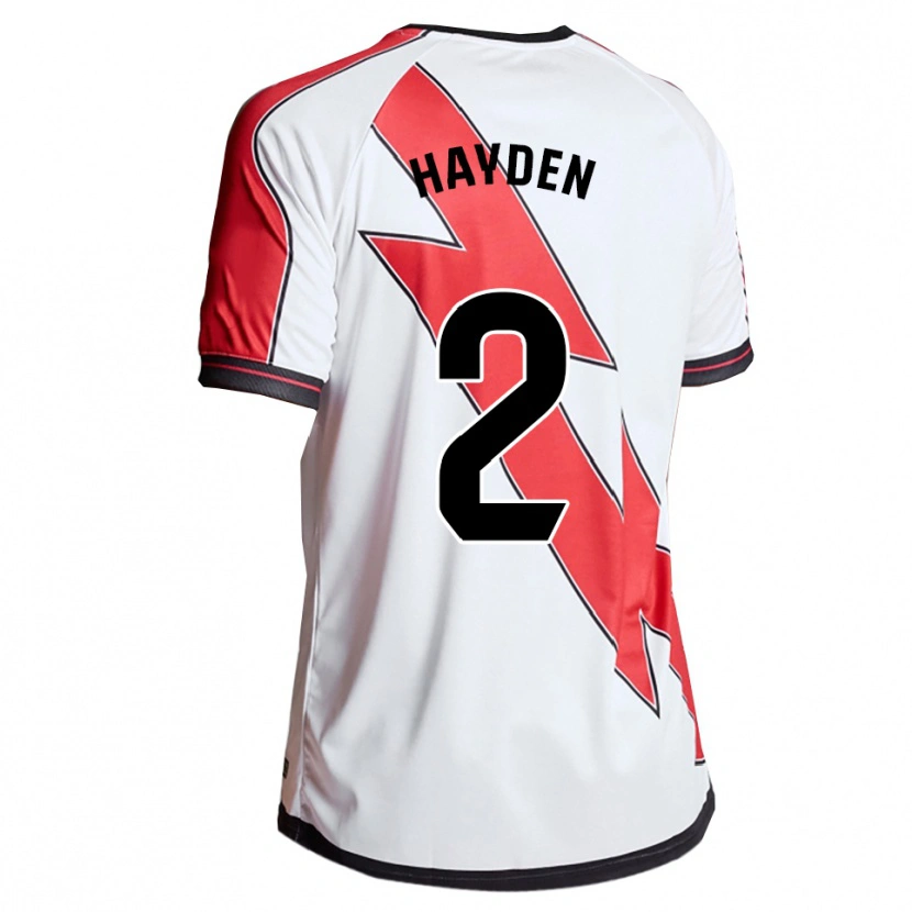 Danxen Bambino Maglia Danielle Hayden #2 Bianco Rosso Kit Gara Home 2025/26 Maglietta
