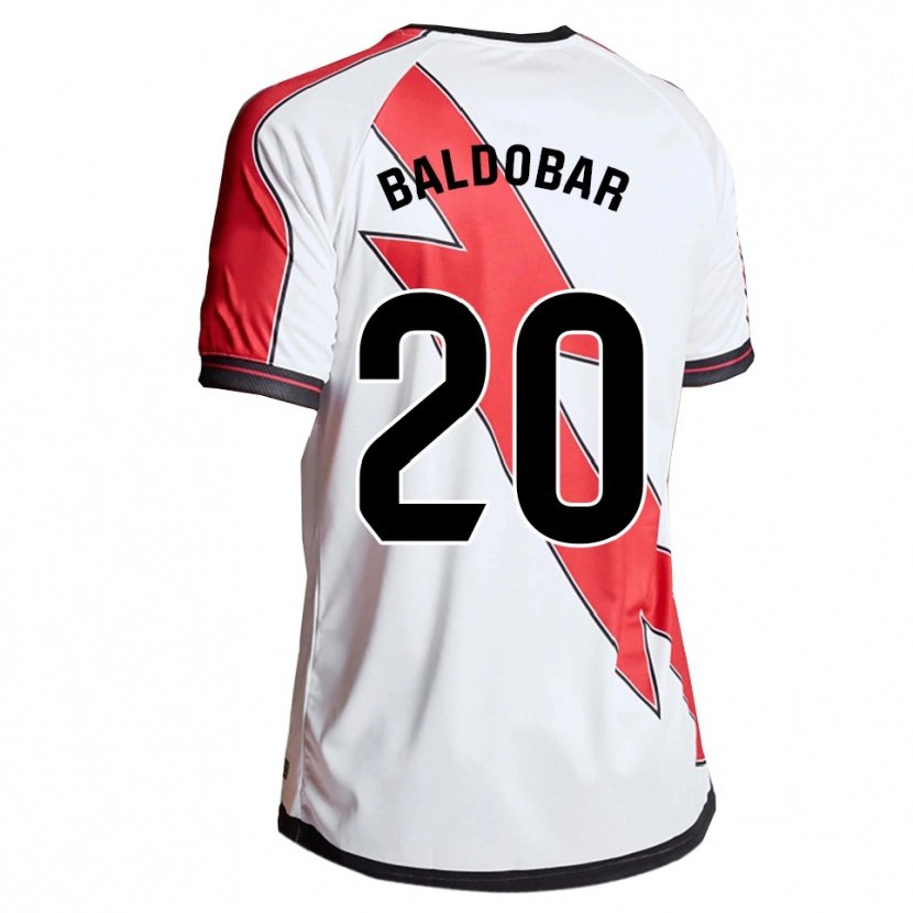 Danxen Bambino Maglia Javi Baldobar #20 Bianco Rosso Kit Gara Home 2025/26 Maglietta