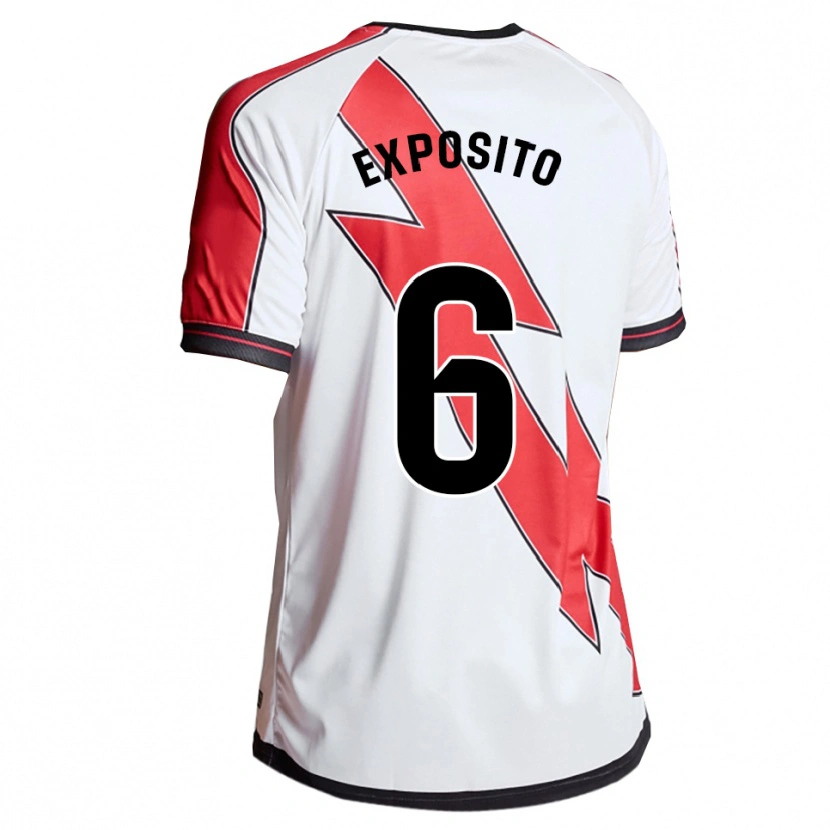Danxen Bambino Maglia Álvaro Expósito #6 Bianco Rosso Kit Gara Home 2025/26 Maglietta