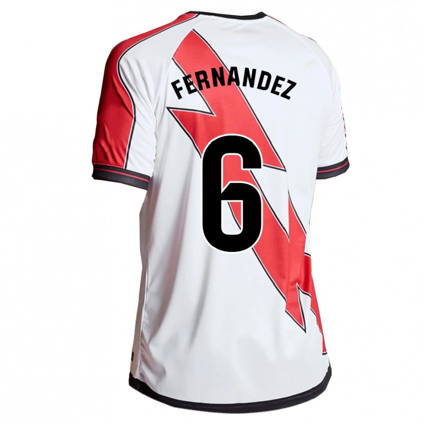 Danxen Bambino Maglia Paula Fernández #6 Bianco Rosso Kit Gara Home 2025/26 Maglietta