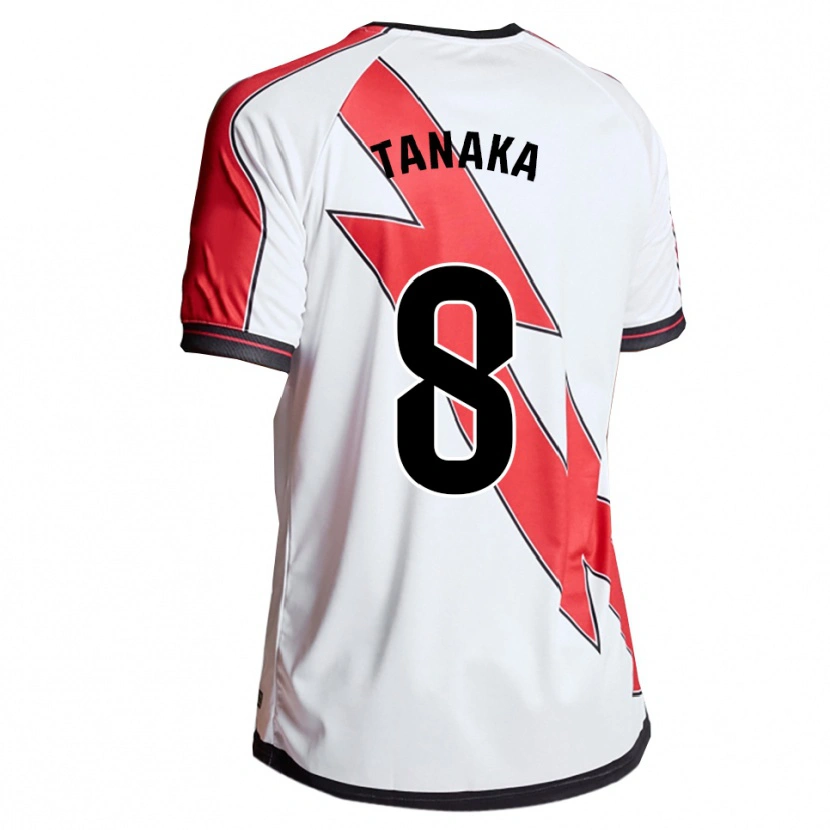 Danxen Bambino Maglia Yoko Tanaka #8 Bianco Rosso Kit Gara Home 2025/26 Maglietta