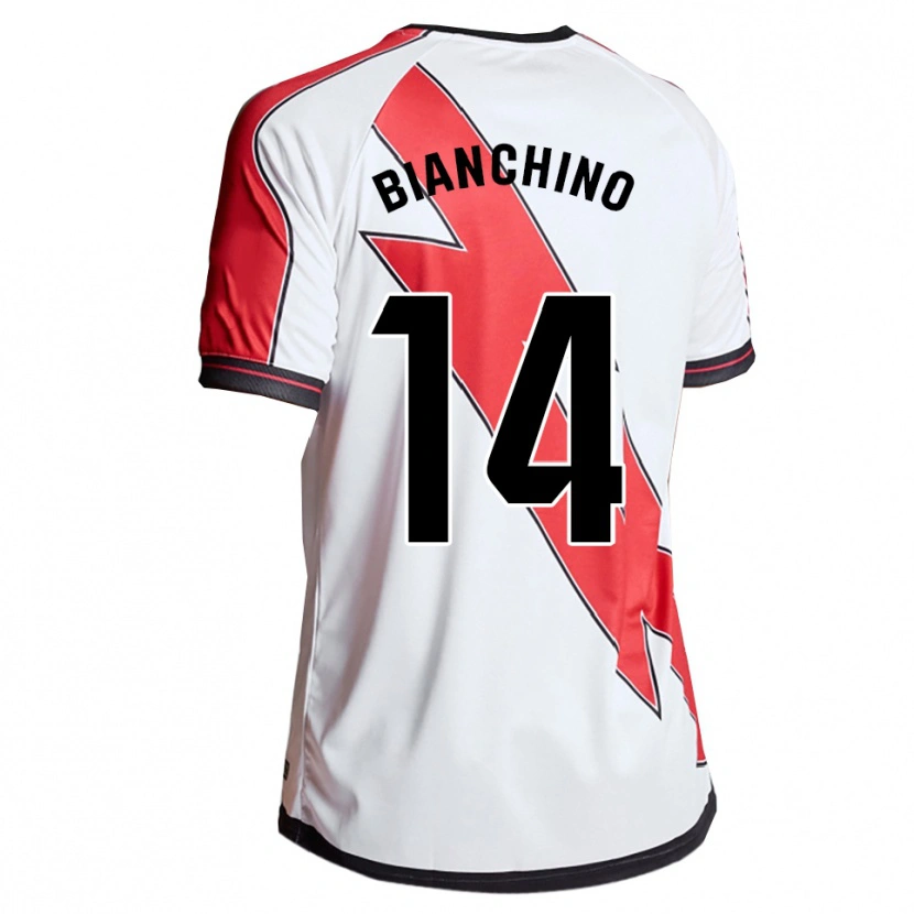 Danxen Bambino Maglia Nicolò Bianchino #14 Bianco Rosso Kit Gara Home 2025/26 Maglietta