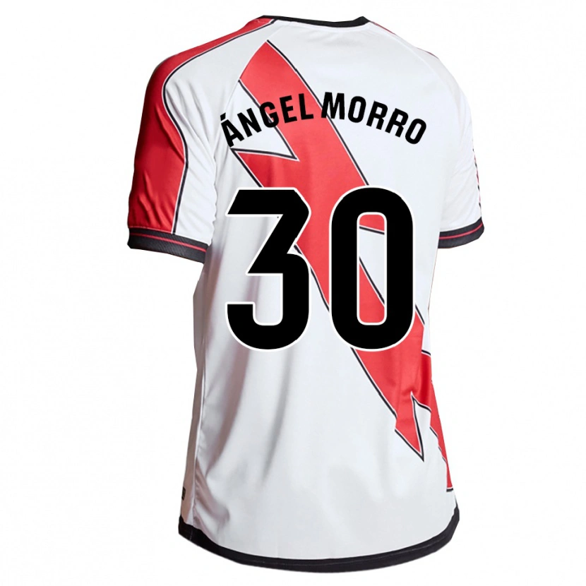 Danxen Bambino Maglia Miguel Ángel Morro #30 Bianco Rosso Kit Gara Home 2025/26 Maglietta