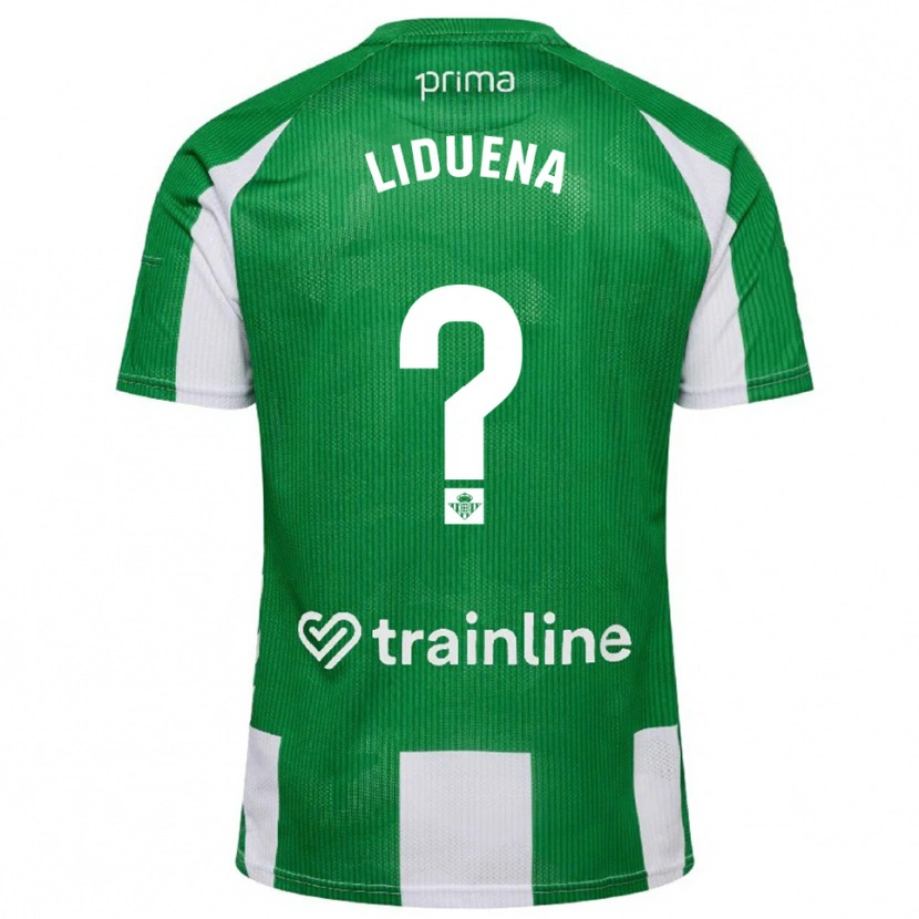 Danxen Bambino Maglia Rubén Lidueña #0 Verde Bianco Kit Gara Home 2025/26 Maglietta