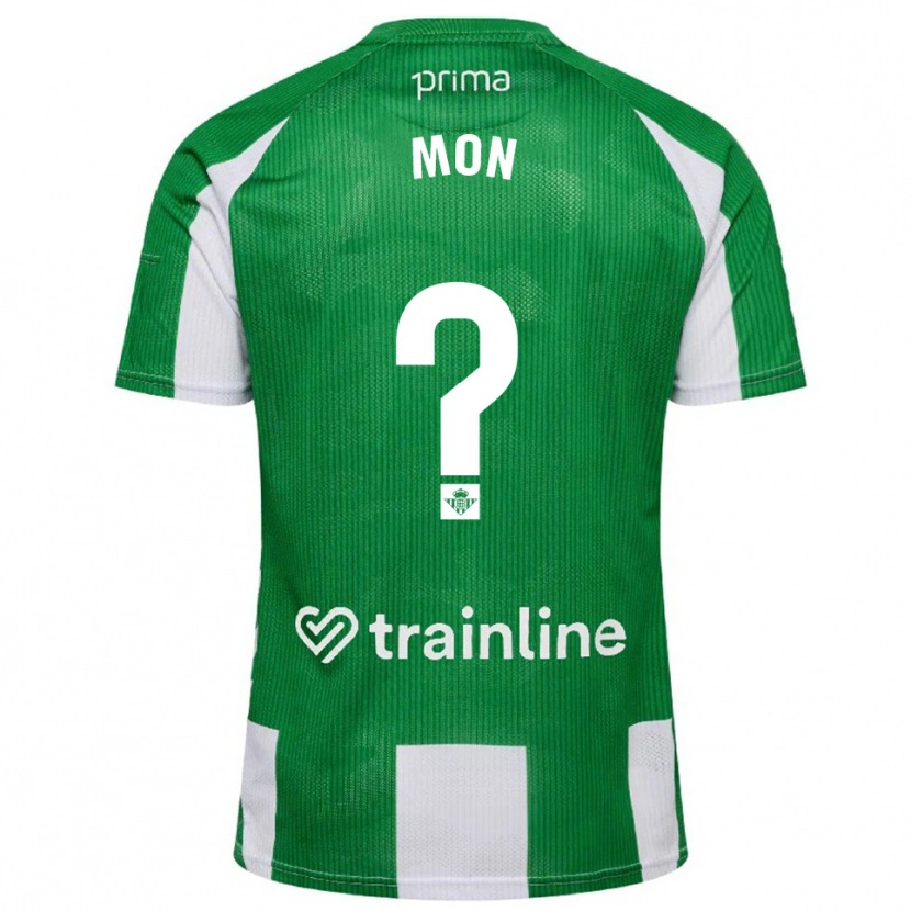 Danxen Bambino Maglia Mon #0 Verde Bianco Kit Gara Home 2025/26 Maglietta