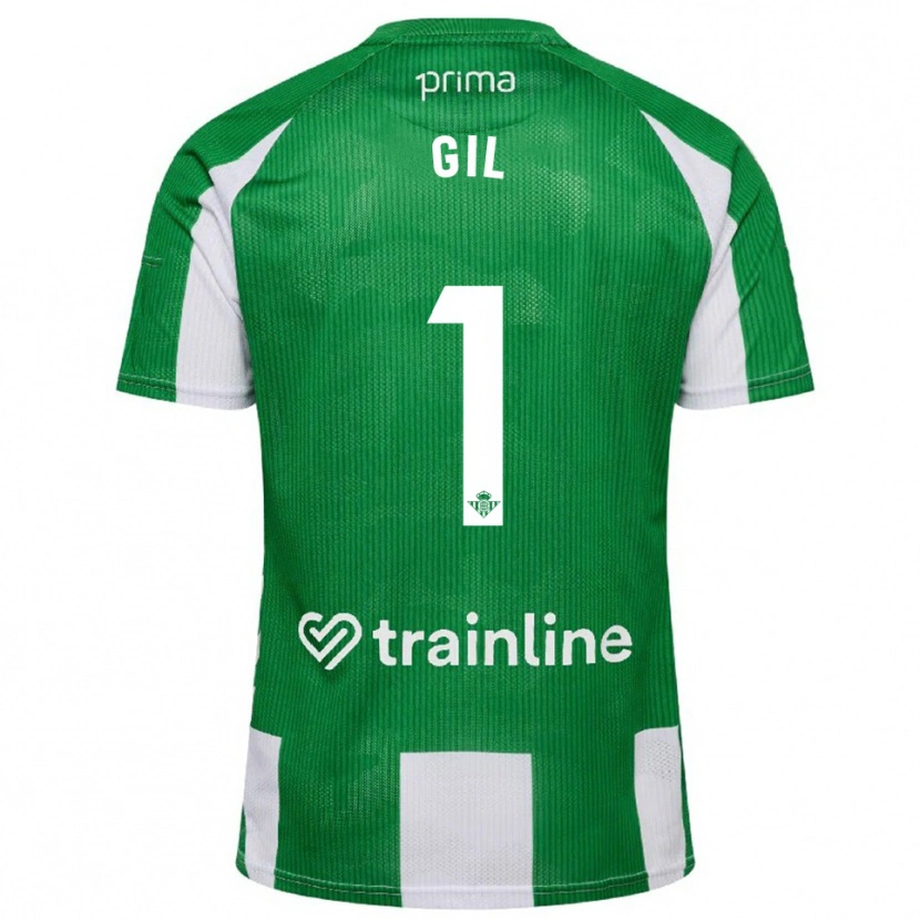 Danxen Bambino Maglia Noelia Gil #1 Verde Bianco Kit Gara Home 2025/26 Maglietta