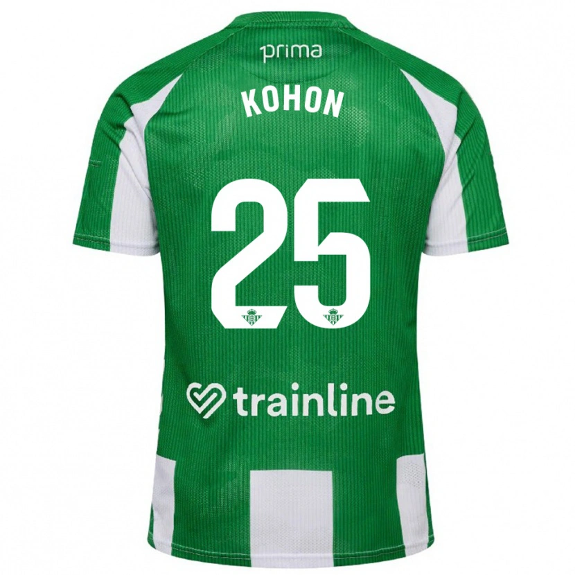 Danxen Bambino Maglia Rudy Kohon #25 Verde Bianco Kit Gara Home 2025/26 Maglietta