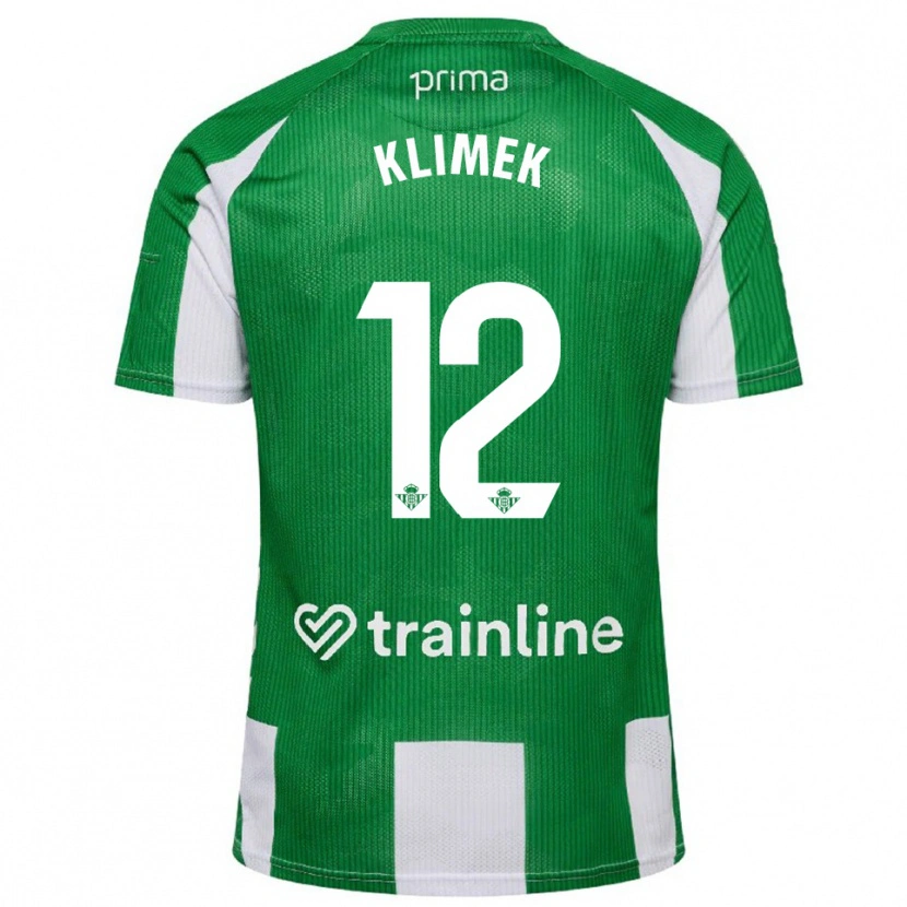 Danxen Bambino Maglia Bruno Klimek #12 Verde Bianco Kit Gara Home 2025/26 Maglietta