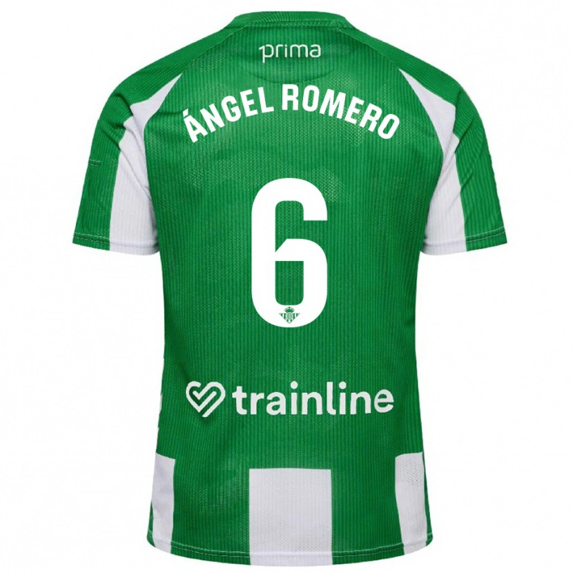 Danxen Bambino Maglia Miguel Ángel Romero #6 Verde Bianco Kit Gara Home 2025/26 Maglietta