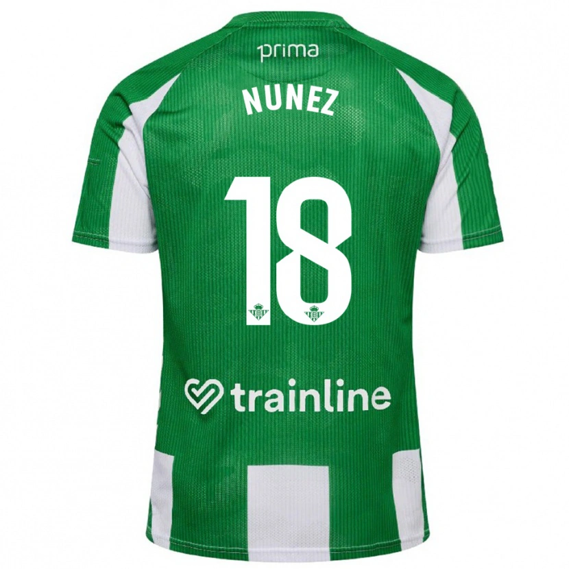 Danxen Bambino Maglia Romina Núñez #18 Verde Bianco Kit Gara Home 2025/26 Maglietta
