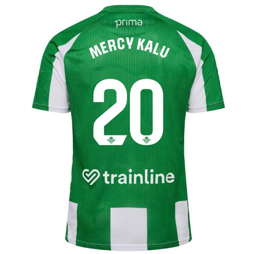 Danxen Bambino Maglia Chinyere Mercy Kalu #20 Verde Bianco Kit Gara Home 2025/26 Maglietta