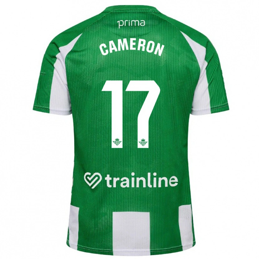 Danxen Bambino Maglia Tiffany Cameron #17 Verde Bianco Kit Gara Home 2025/26 Maglietta