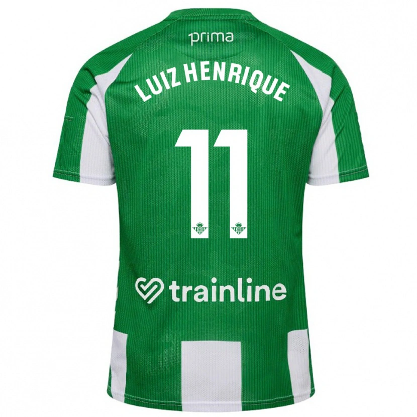 Danxen Bambino Maglia Luiz Henrique #11 Verde Bianco Kit Gara Home 2025/26 Maglietta