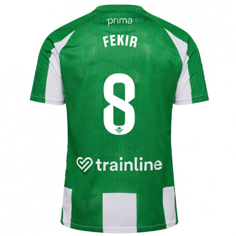 Danxen Bambino Maglia Nabil Fekir #8 Verde Bianco Kit Gara Home 2025/26 Maglietta