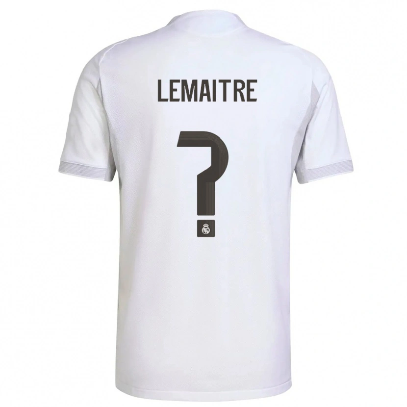 Danxen Bambino Maglia Leo Lemaitre #0 Bianco Giallo Kit Gara Home 2025/26 Maglietta
