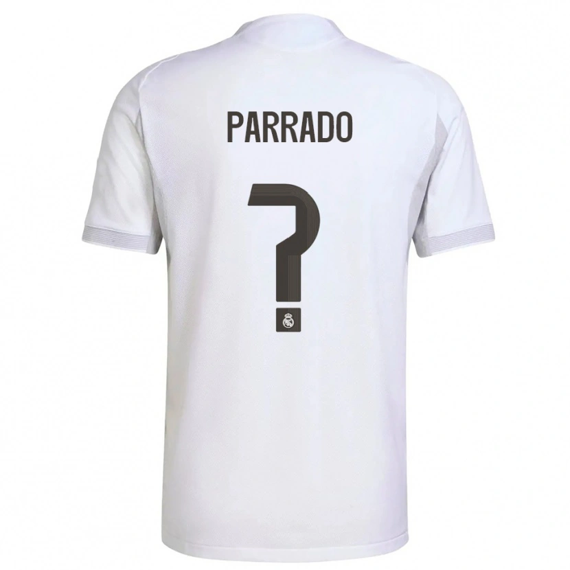 Danxen Bambino Maglia Diego Parrado #0 Bianco Giallo Kit Gara Home 2025/26 Maglietta