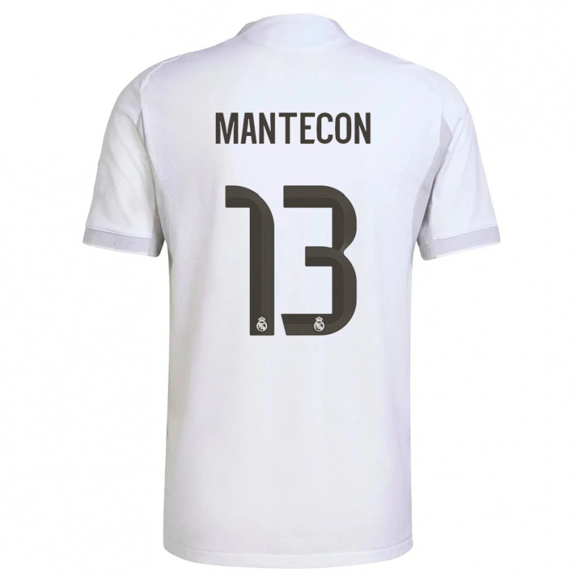 Danxen Bambino Maglia Hugo Mantecón #13 Bianco Giallo Kit Gara Home 2025/26 Maglietta