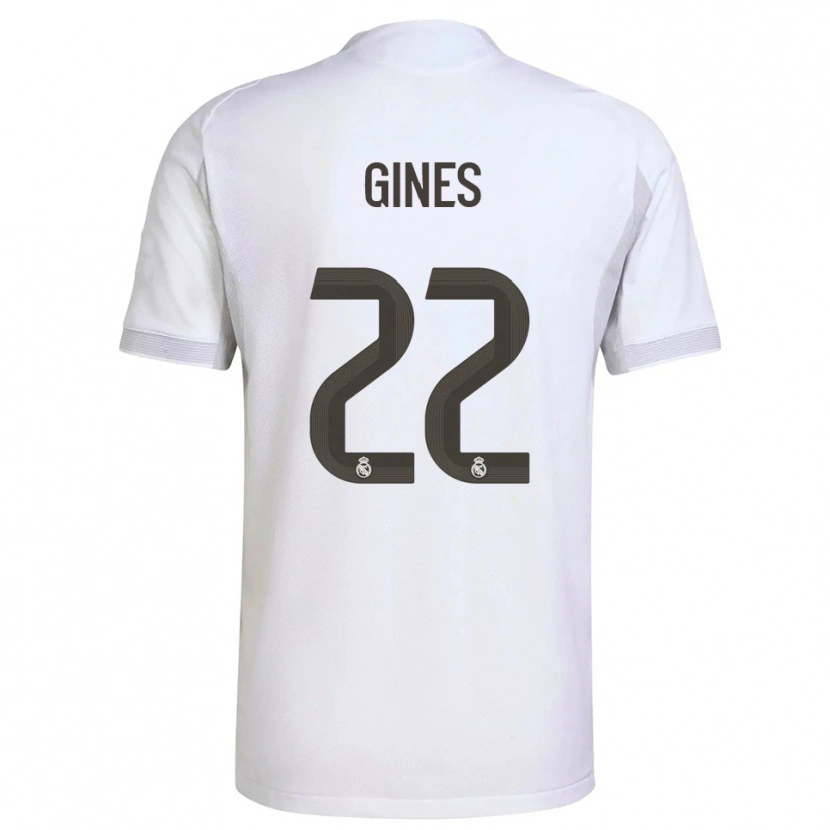 Danxen Bambino Maglia Álvaro Ginés #22 Bianco Giallo Kit Gara Home 2025/26 Maglietta