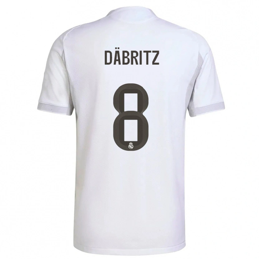 Danxen Bambino Maglia Sara Däbritz #8 Bianco Giallo Kit Gara Home 2025/26 Maglietta