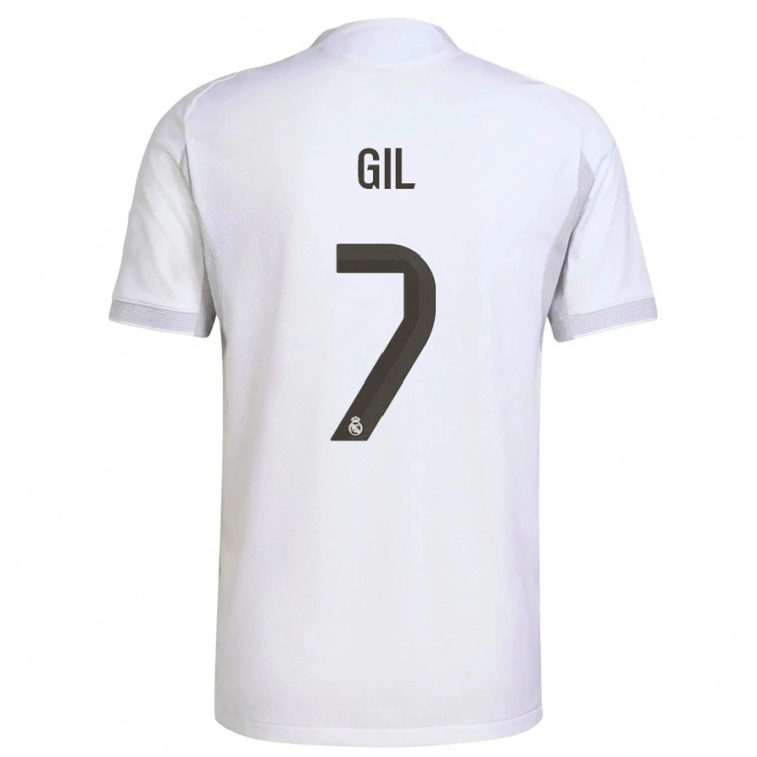 Danxen Bambino Maglia Iker Gil #7 Bianco Giallo Kit Gara Home 2025/26 Maglietta