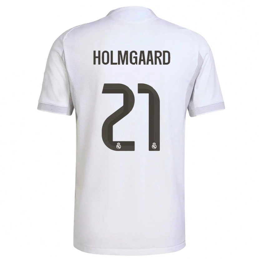 Danxen Bambino Maglia Sara Rosted Holmgaard #21 Bianco Giallo Kit Gara Home 2025/26 Maglietta