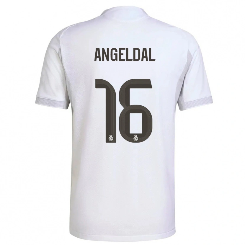 Danxen Bambino Maglia Ingrid Filippa Angeldal #16 Bianco Giallo Kit Gara Home 2025/26 Maglietta