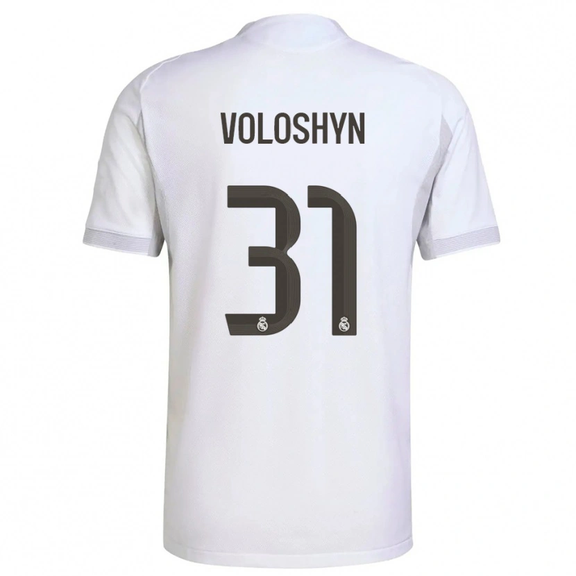 Danxen Bambino Maglia Ilya Voloshyn #31 Bianco Giallo Kit Gara Home 2025/26 Maglietta