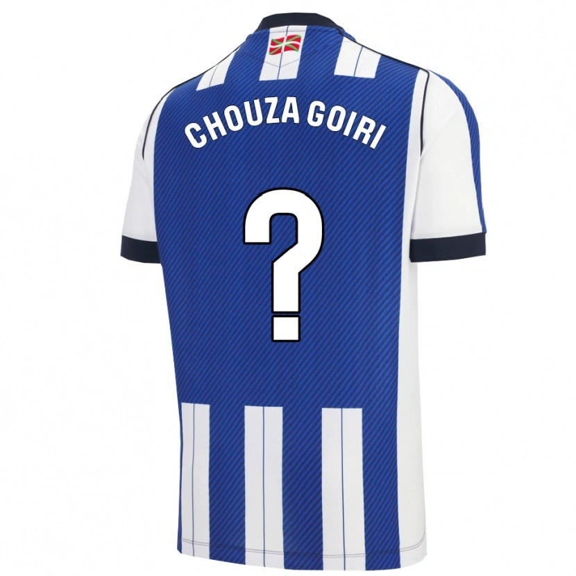 Danxen Bambino Maglia Nicolás Chouza Goiri #0 Blu Bianco Kit Gara Home 2025/26 Maglietta
