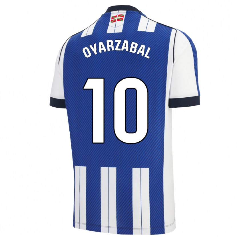 Danxen Bambino Maglia Mikel Oyarzabal #10 Blu Bianco Kit Gara Home 2025/26 Maglietta