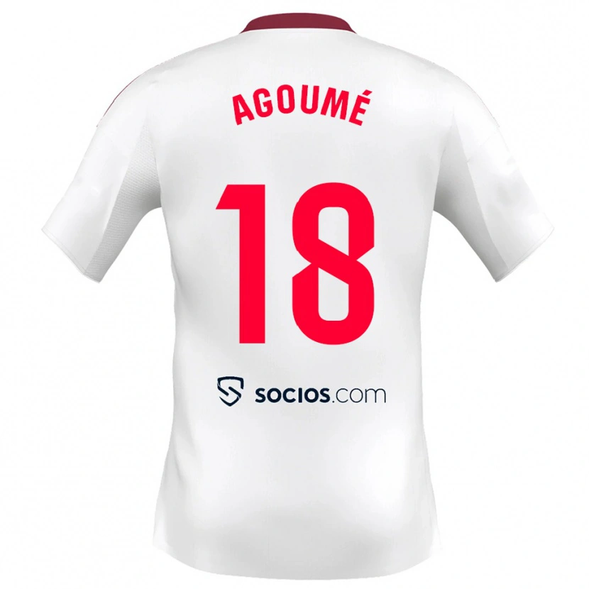 Danxen Bambino Maglia Lucien Agoumé #18 Bianco Rosso Kit Gara Home 2025/26 Maglietta