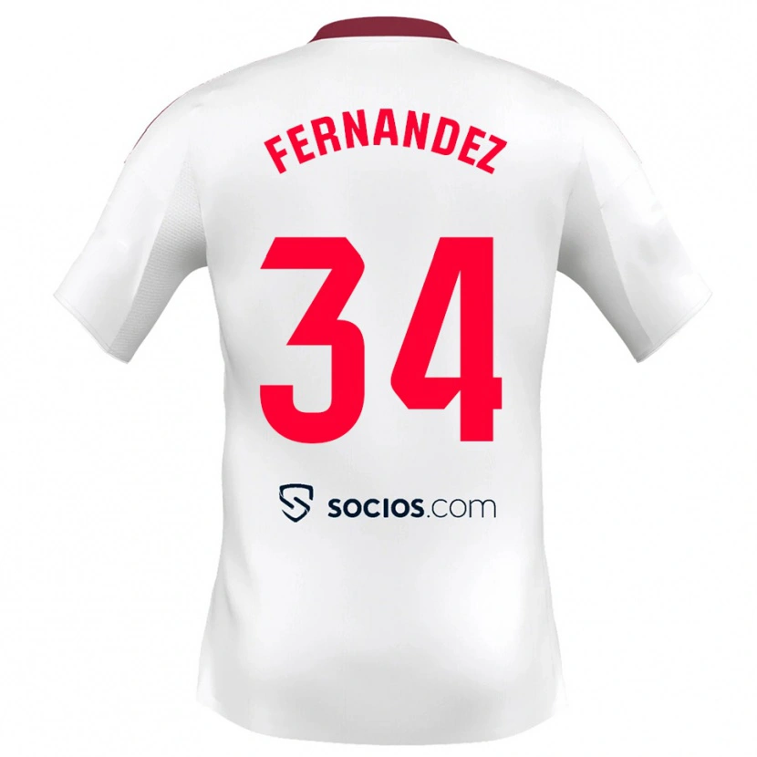 Danxen Bambino Maglia Marc Fernández #34 Bianco Rosso Kit Gara Home 2025/26 Maglietta