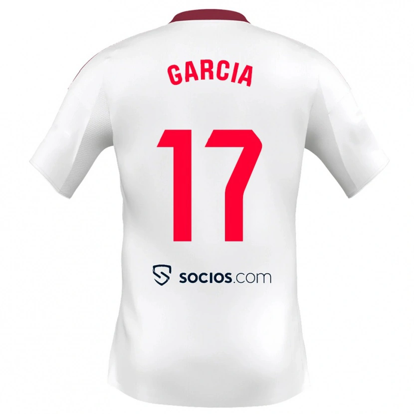 Danxen Bambino Maglia Débora García #17 Bianco Rosso Kit Gara Home 2025/26 Maglietta