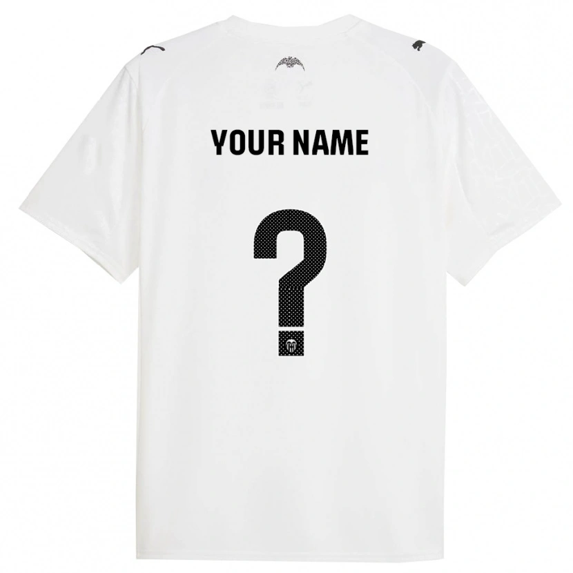 Danxen Bambino Maglia Il Tuo Nome #0 Bianco Nero Kit Gara Home 2025/26 Maglietta