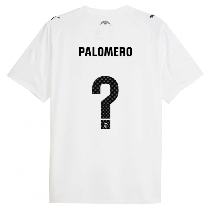 Danxen Bambino Maglia Marc Palomero #0 Bianco Nero Kit Gara Home 2025/26 Maglietta