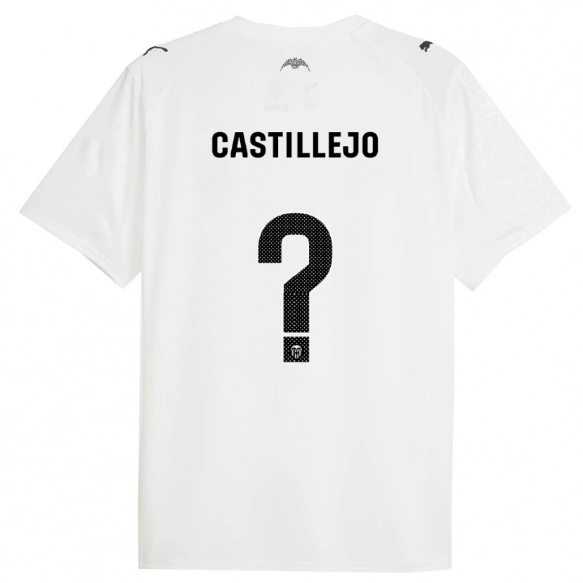 Danxen Bambino Maglia Samu Castillejo #0 Bianco Nero Kit Gara Home 2025/26 Maglietta