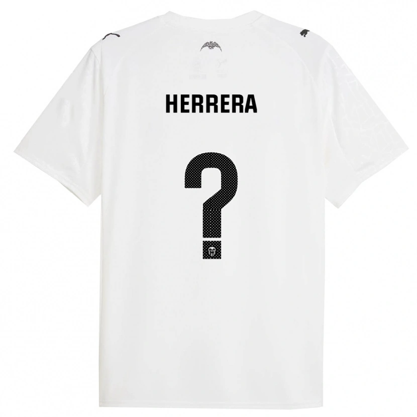 Danxen Bambino Maglia Iker Herrera #0 Bianco Nero Kit Gara Home 2025/26 Maglietta